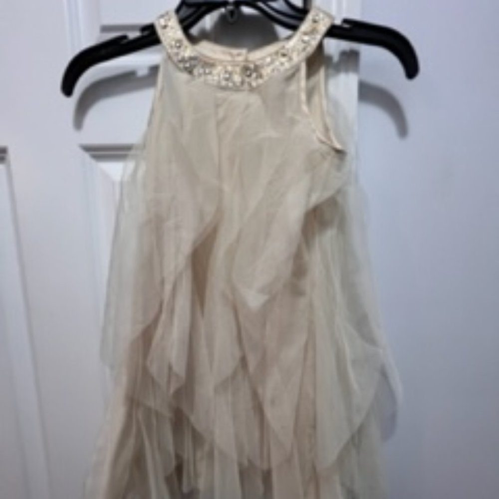 Tahari size 6 gold dress